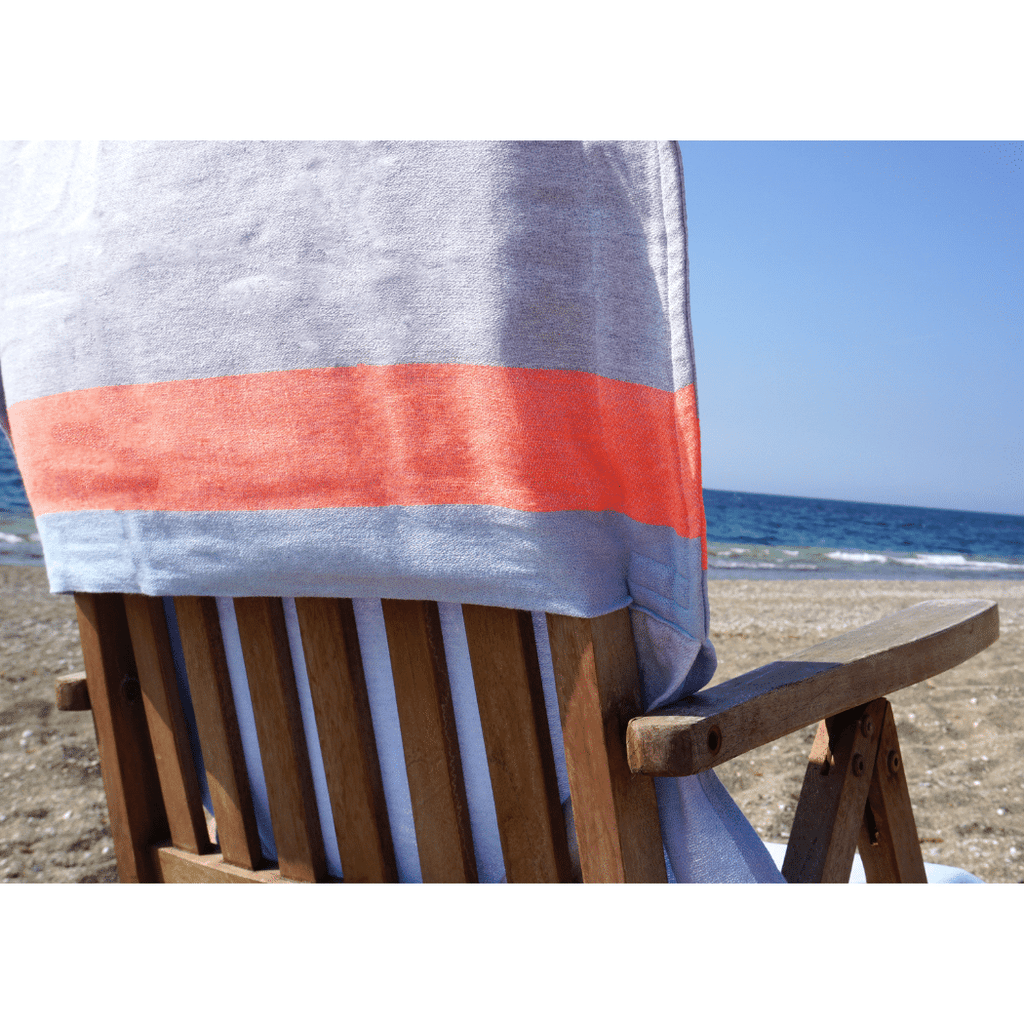 Neon Two-in-One Beach Towel and Bag, Grey, Black, Recycled Cotton with