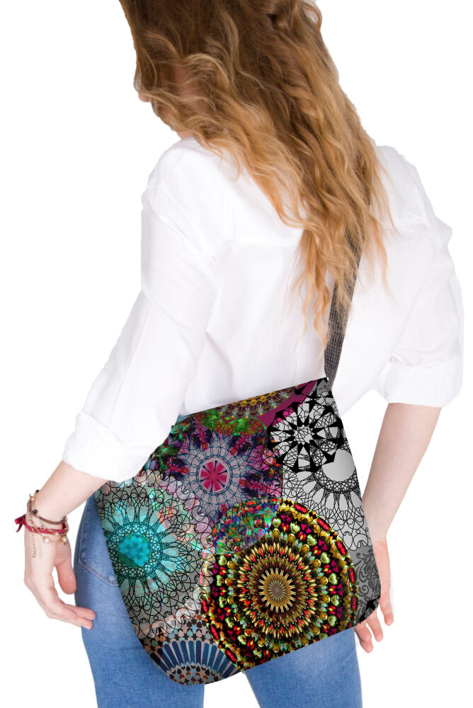 Carousel Crossbody Bag In Canvas Samba Line Bertoni